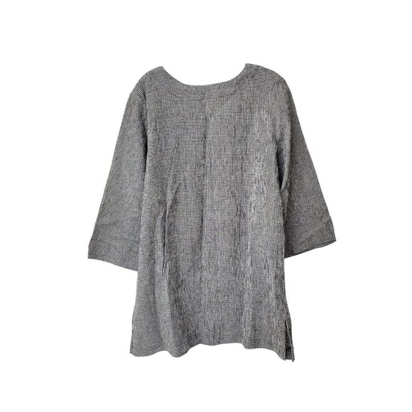 Silhouettes Black and White Check Pullover Lagan Look Tunic Size 1X - Picture 2 of 4